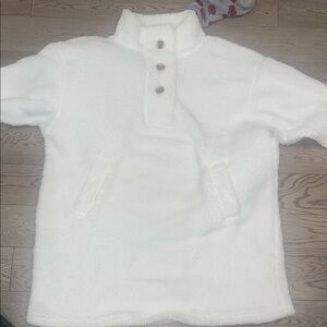 La Vie En Rose White Fleece Pullover